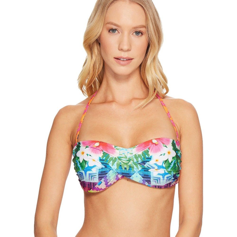 NWT Nanette Lepore Playa Nayarit Bandeau Bikini Top Small S